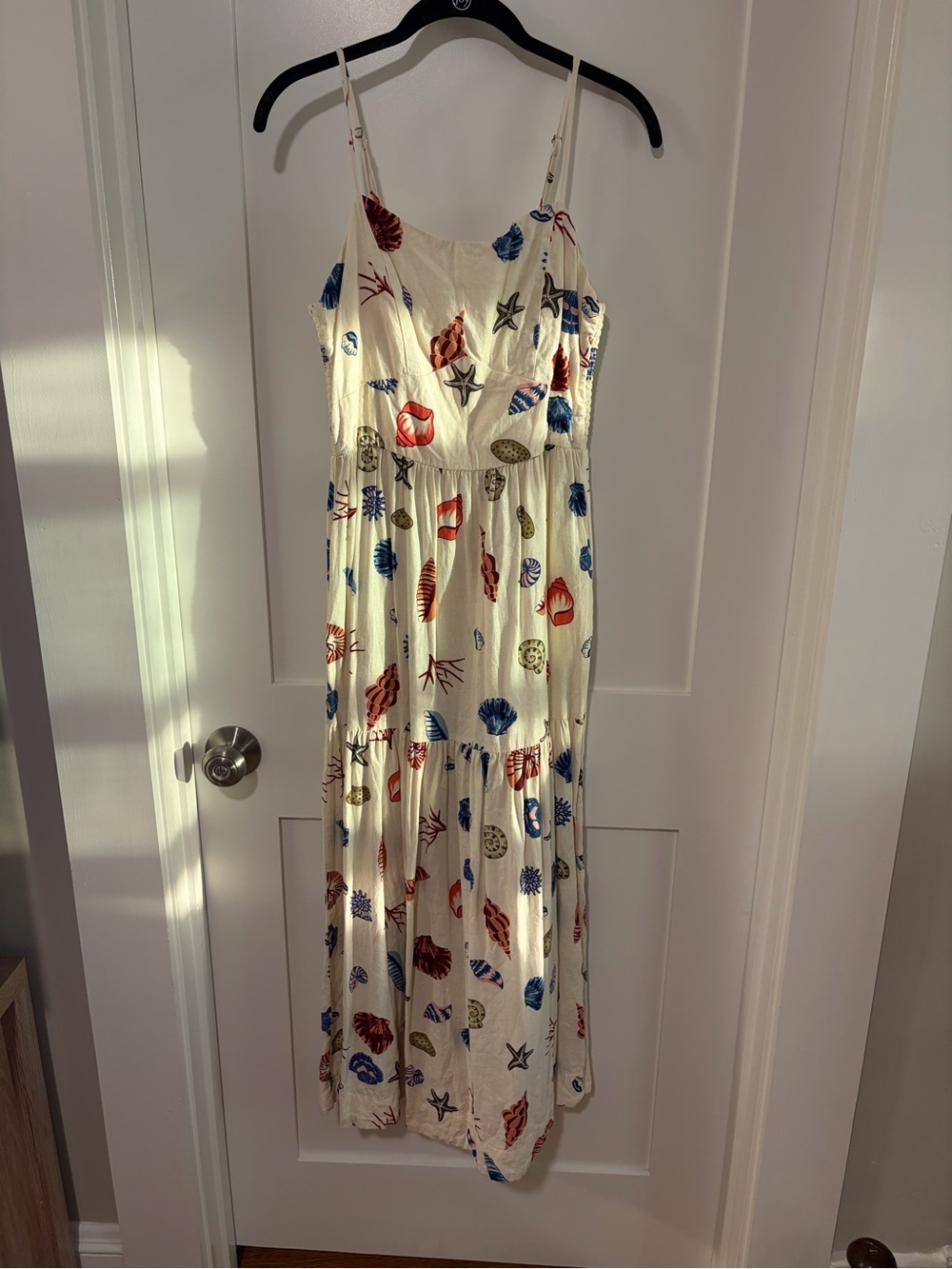 Cynthia Rowley Cream Maxi Dress with Multicolor Shell Print